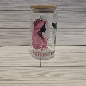 Glass 16 Oz cup with Bamboo lid