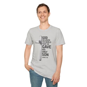 Faith-Inspired Unisex Softstyle T-Shirt, Christian Gift, Religious Tee, Scripture Shirt, Inspirational Apparel