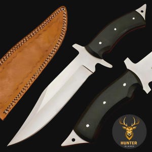 Full Tang Custom Handmade D2 Steel Survival, Camping, Outdoor, Hunting Bowie Knife with Micarta Handle | knife for Outdoorsmen