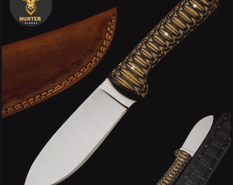 Custom Handmade D2 Steel Drop Point Skinning Knife, Hunting, Bushcraft Knife | Outdoor Knife Tool | Collectible Knife | Outdoorsmen Knife