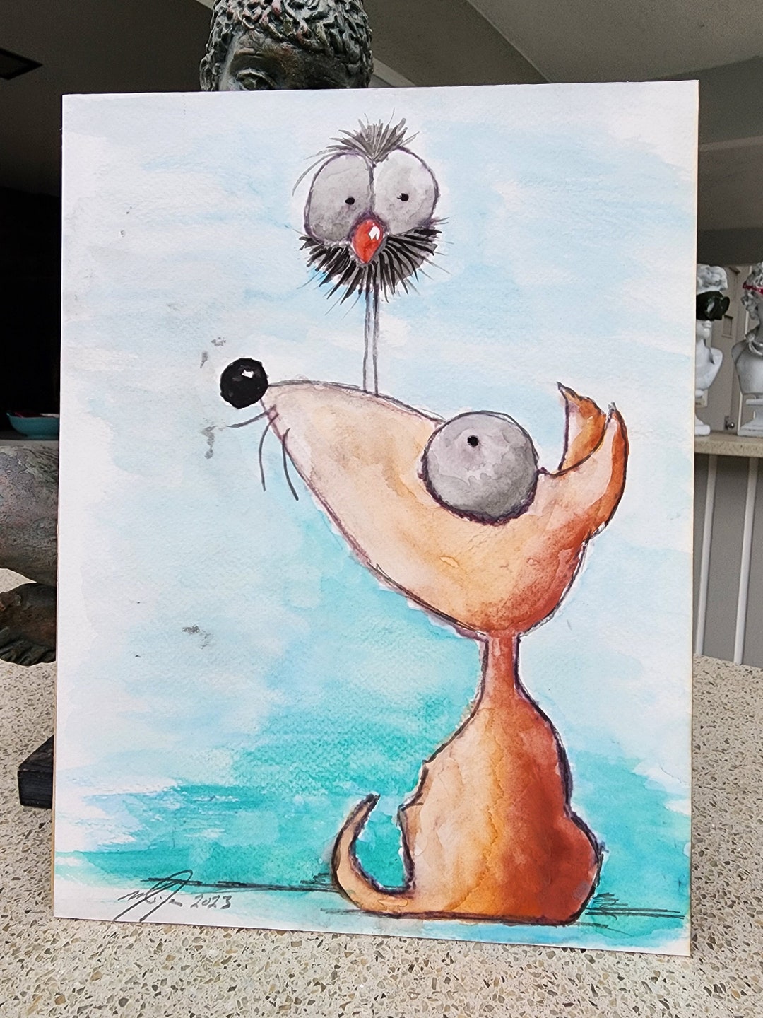 Original Hand Painted Watercolor Art Greeting Card Note - Etsy