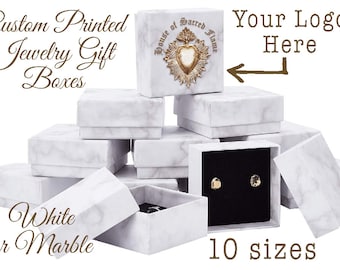 Lot of 25 Custom Printed Jewelry Gift Boxes, Custom Gift Boxes, Jewelry Boxes, Printed Gift Box, Logo Gift Box, Logo Jewelry Box