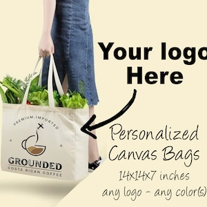 Lots of 5 Personalized Totes, Custom Shopping Bags, Custom Tote, Shopping Bag, Eco Tote, Custom Grocery Tote, Canvas Tote, Personalized Bag
