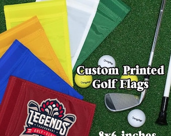 Custom Putting Green Golf Flag, Personalized Flag, PGA Flag, Mini Flag, Logo Flag, Sports Flag, 20"x14" Flag, 8"x6" Flag, Putting Flag