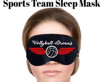 Custom Sports Logo Sleep Mask, Personalized Sleep Mask, Custom Eye Mask, Logo Sleep Mask, Sports Mask, Team Mask, Logo Mask