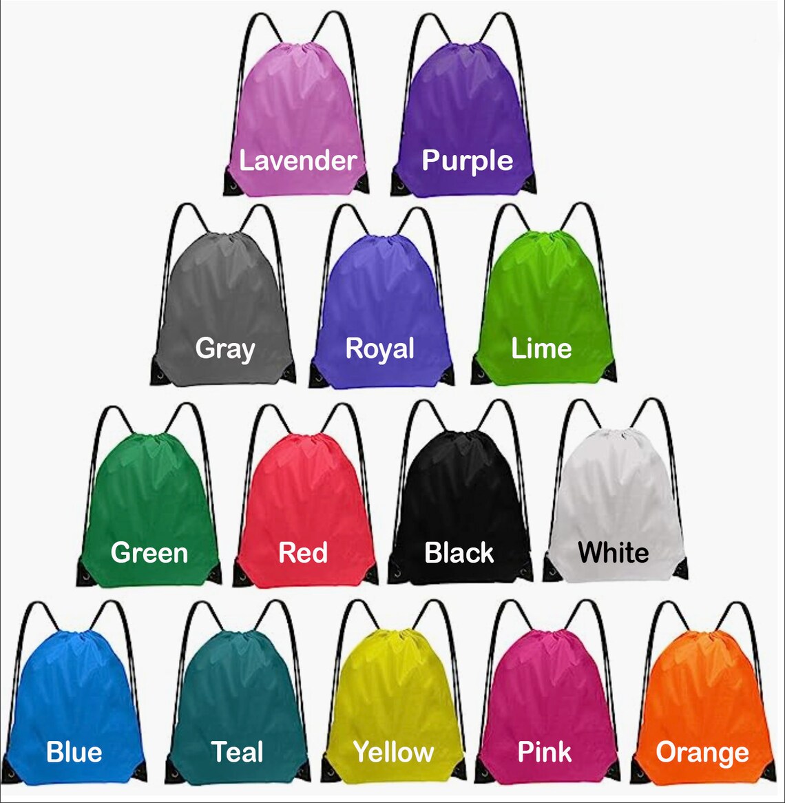 Personalized Drawstring Backpack, Logo Backpack, Logo Bag, Custom ...