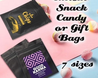 Custom Food Bag, Custom Printed Bag, Logo Food Bag, Personalized Food Bag, Custom Snack Bag, Logo Snack Bag, Kraft Window Bag, Zippered Bag