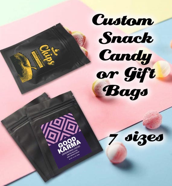 Custom Food Bag, Custom Printed Bag, Logo Food Bag, Personalized Food Bag, Custom Snack Bag, Logo Snack Bag, Kraft Window Bag, Zippered Bag