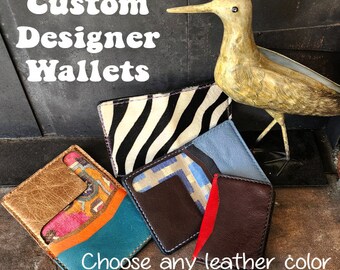 Custom Leather Wallet, Custom Wallet, Personalized Wallet, Designer Wallet, Slim Wallet, Engraved Wallet, Wallet Gift, Gift for Him