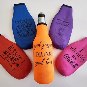 12 oz Zippered Bottle Koozie  Custom Printed Accessories – Salty® Printing