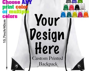 Personalized Drawstring Backpack, Logo Backpack, Logo Bag, Custom Backpack, Backpack Gift, Drawstring Gym Bag, Cinch Bag Sackpack