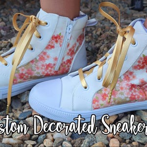Custom Printed Kid&#39;s Sneakers, Personalized Sneaker, Sneaker Gift, Custom Shoes, Personalized Shoes, Kid&#39;s Shoes, High Top Sneakers