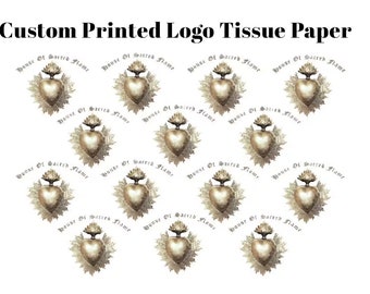 Lot of 100 15x20 or 20x30 inch custom printed gift white tissue paper with your logo or image