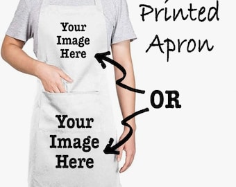 Custom Printed Apron, Logo Apron, Personalized Apron, Apron Gift, Kitchen Gift, Cooking Gift, Photo Apron