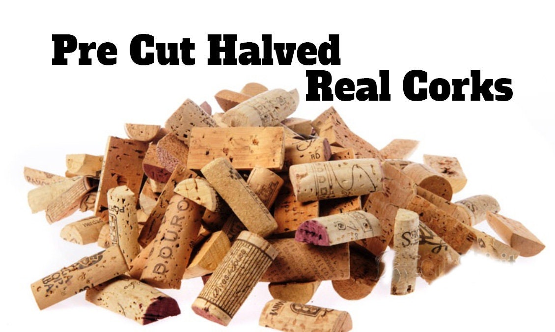Cork Halves - Pre Cut Used Wine Corks for Crafts