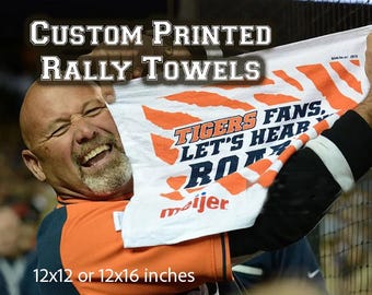 Custom Printed Rally Towel, Fan Towel, Team Towel, Sports Towel, Stadium Towel, Personalized Towel, Towel Gift, Logo Towel