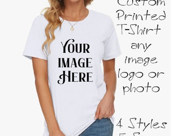 Custom Printed T-Shirt, Logo T-Shirt, Photo T-Shirt, Personalized T-Shirt, T-Shirt Gift, Team Shirt, Logo Shirt, Family Reunion Shirt