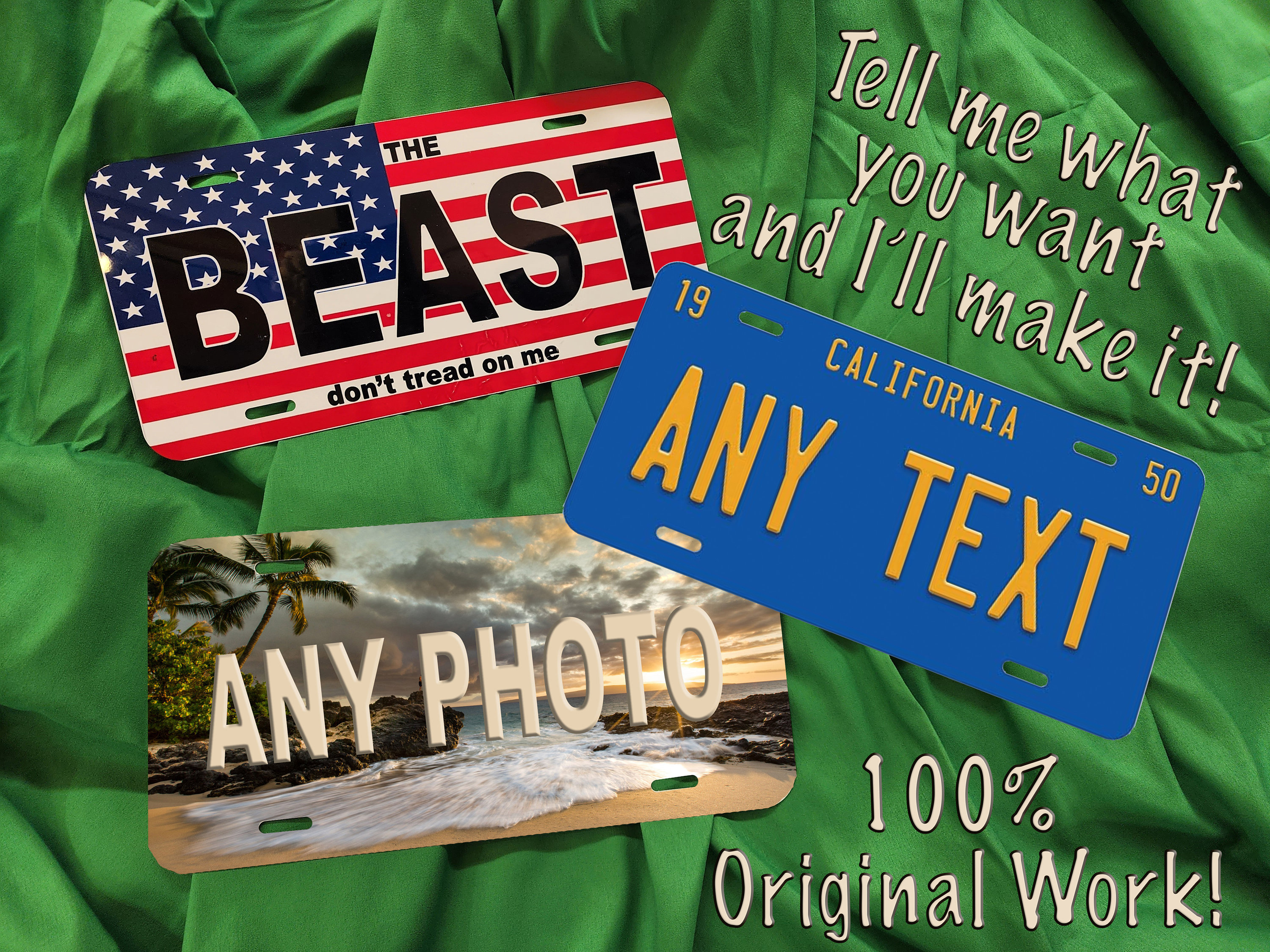 Custom Front License Plate, Personalized License Plate, Custom License