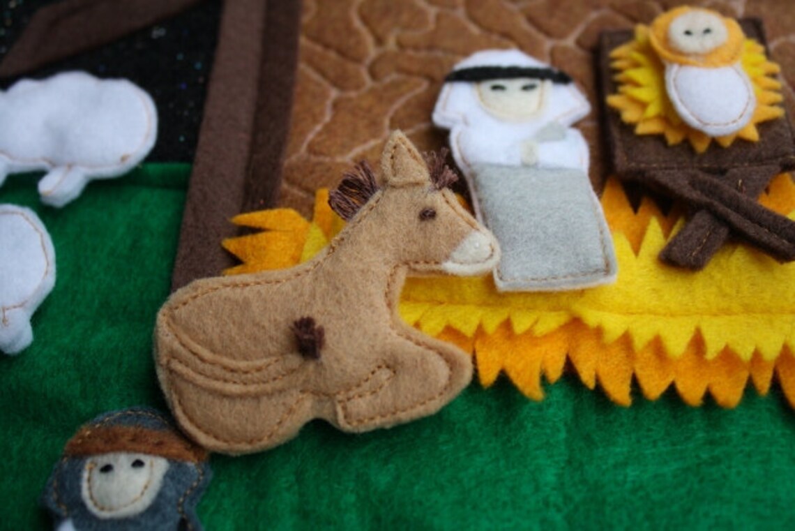 Felt Religious Advent Calendar Nativity Scene Etsy