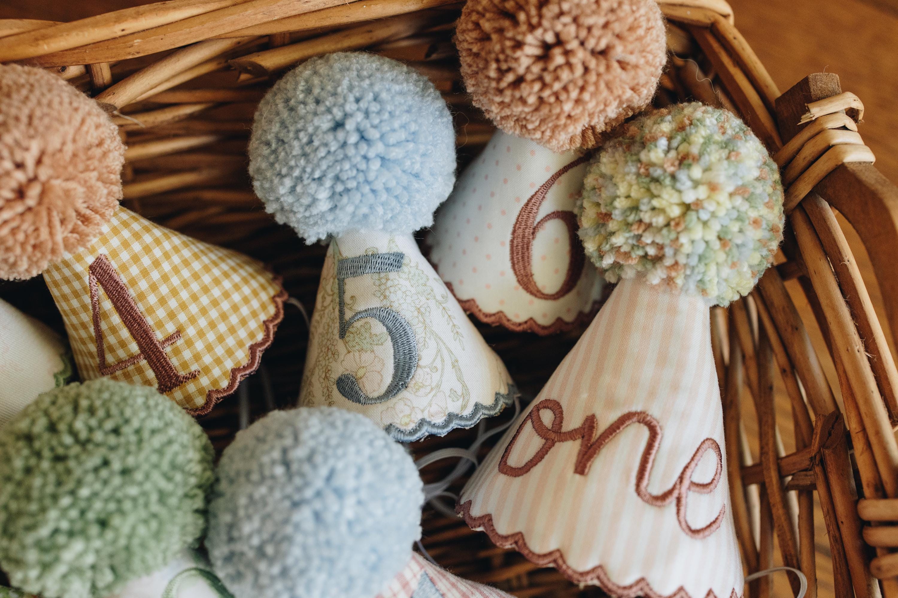 Monthly Milestone Mini Party Hat Set - 12 First Year Birthday Hats - Etsy