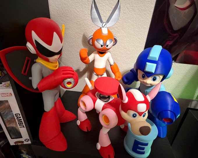 3D Printed Mega Man Figures – Retro Game Fan Art Collectibles