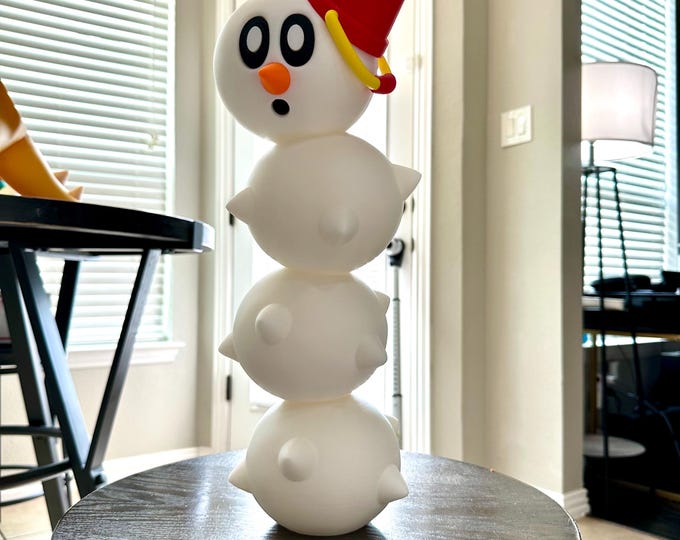 3D Printed Snow Pokey Figure: Nintendo Fan Art Winter Decor