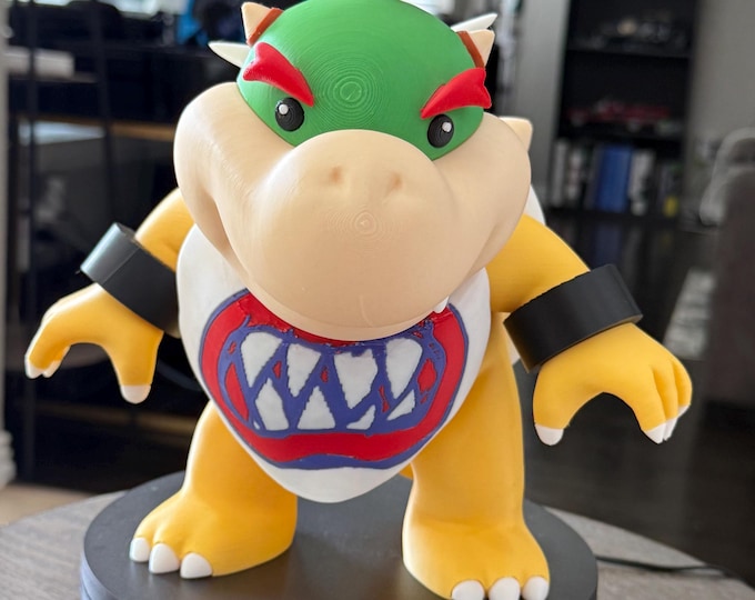 3D Printed Bowser Jr. Figure: Mario Fan Art Display
