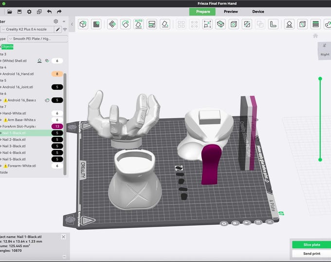 Frieza Final Form Controller Stand STL - Dragon Ball Z 3D Print (Digital Download)