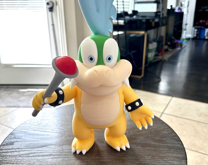 3D Printed Larry Koopa Figure: Nintendo Fan Art Display