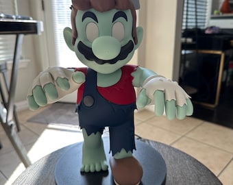 3D-geprint Zombie Mario: Halloween Nintendo Fan Art Collectible