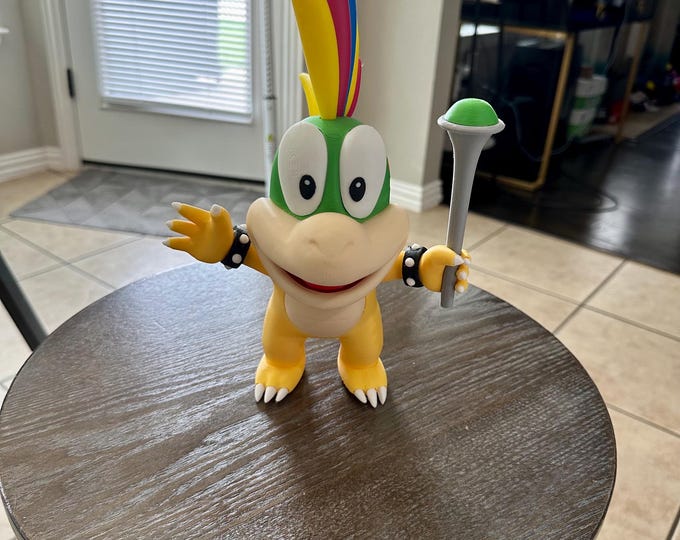 3D Printed Lemmy Koopa Figure: Nintendo Fan Art Display