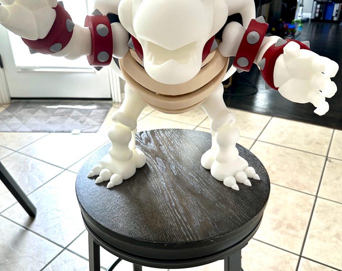3D Printed Dry Bowser Figure: Nintendo Villain Fan Art Display