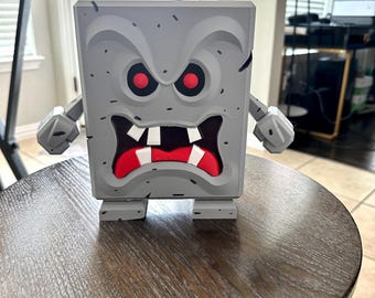 Figura de Whomp impresa en 3D: Estatua de fan art del villano de Mario