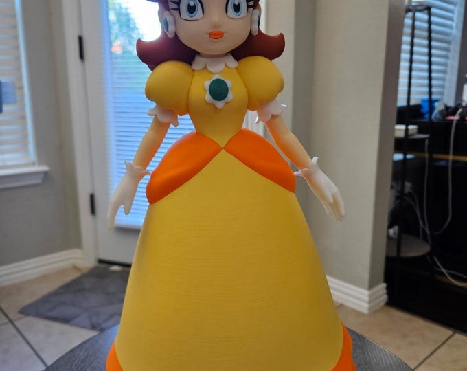 3D Printed Princess Daisy Figure: Fan Art Inspired