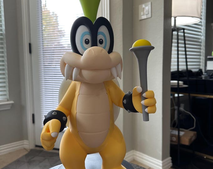 3D Printed Iggy Koopa Figure: Mario Villain Fan Art