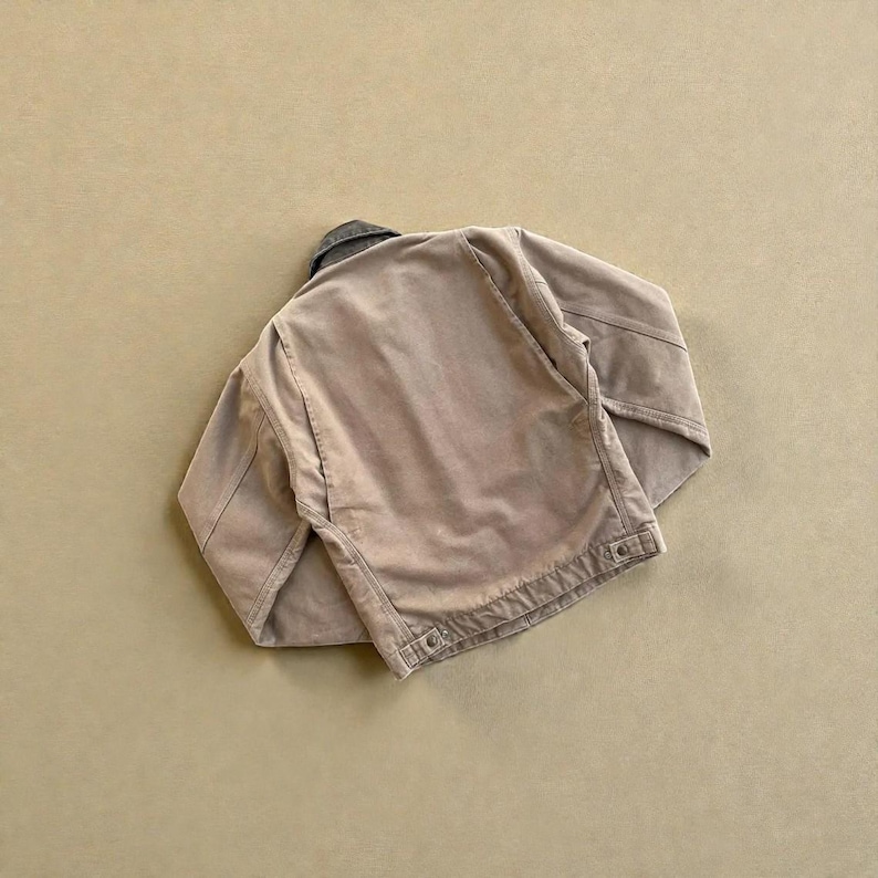 1990s Carhartt Detroit Jacket Khaki – Vintage Canvas Workwear – Unisex Gift image 3