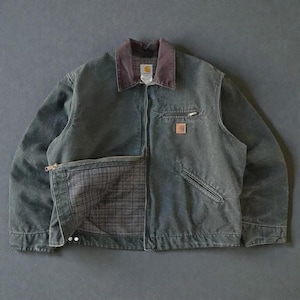 Chaqueta vintage Carhartt Detroit J97 verde musgo – Chaqueta retro unisex de lona – Regalo