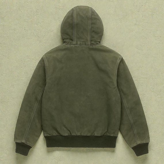 Carhartt J130 Vintage Canvas Hooded Jacket – Moss Green | Heavy