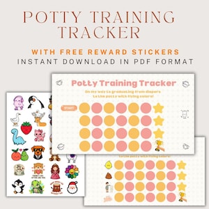 Töpfchen-Training-Chart für Kleinkinder – Visuelle Belohnung, Sticker-Chart – Toiletten-Training zum Selbstausdrucken