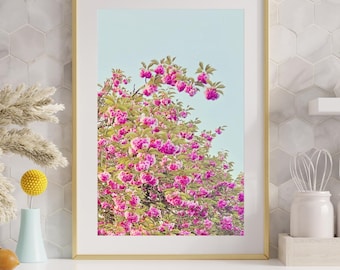 Cherry Blossom Wall Art Printable | Pink Floral Digital Download | Japanese Sakura Tree Art, Spring Nature Decor, Wall Painting | Wall Decor