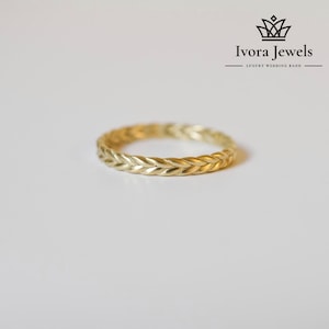 Braided Wedding Band | Intertwined Gold Ring for Couples | Symbolic Twisted Band | Unique Handmade Wedding Ring | Gift of Love