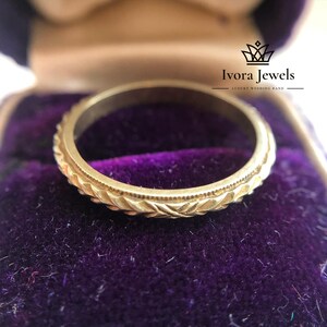 Textured Sterling Silver Band Ring: Handmade 925 Statement Jewelry