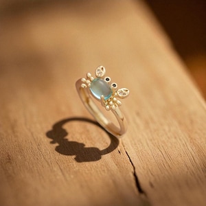 Cancer Zodiac Adjustable Crab Ring – Astrological Jewelry for Her – Celestial Sign Ring – Gift for Cancer Sign