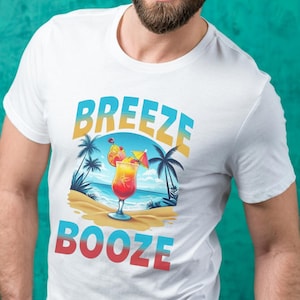 Camiseta de verano con menú de cócteles para la playa / Camiseta playera con ambiente veraniego / Camiseta Gildan 5000 Cocktail Club / Camiseta playera para amantes de la playa