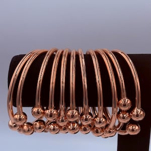 Pure Copper Magnetic Bangle: Unisex Adjustable Bracelet