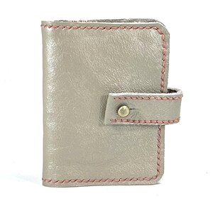 Faltbörse aus Leder - Schillerndes Taupe