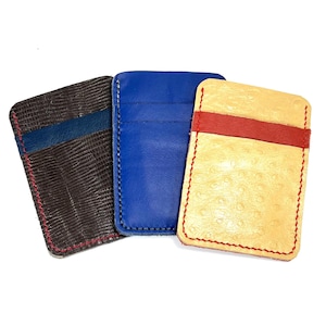 Cartera minimalista de cuero para identificación (MÁS COLORES)