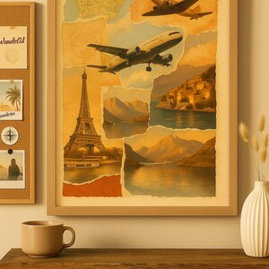 Wanderlist – Reisetraum Wandbild | Vision Board druckbare Poster | A4, 8x10, 11x14