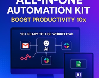 All-in-One-Automation Kit - 120 Ready-to-Run n8n Arbeitsschritte für Solopreneurs