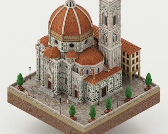 ワールドアーキテクチャ 3D ジオラマ AI プロンプト: Midjourney、DALL-E (デジタルダウンロード)